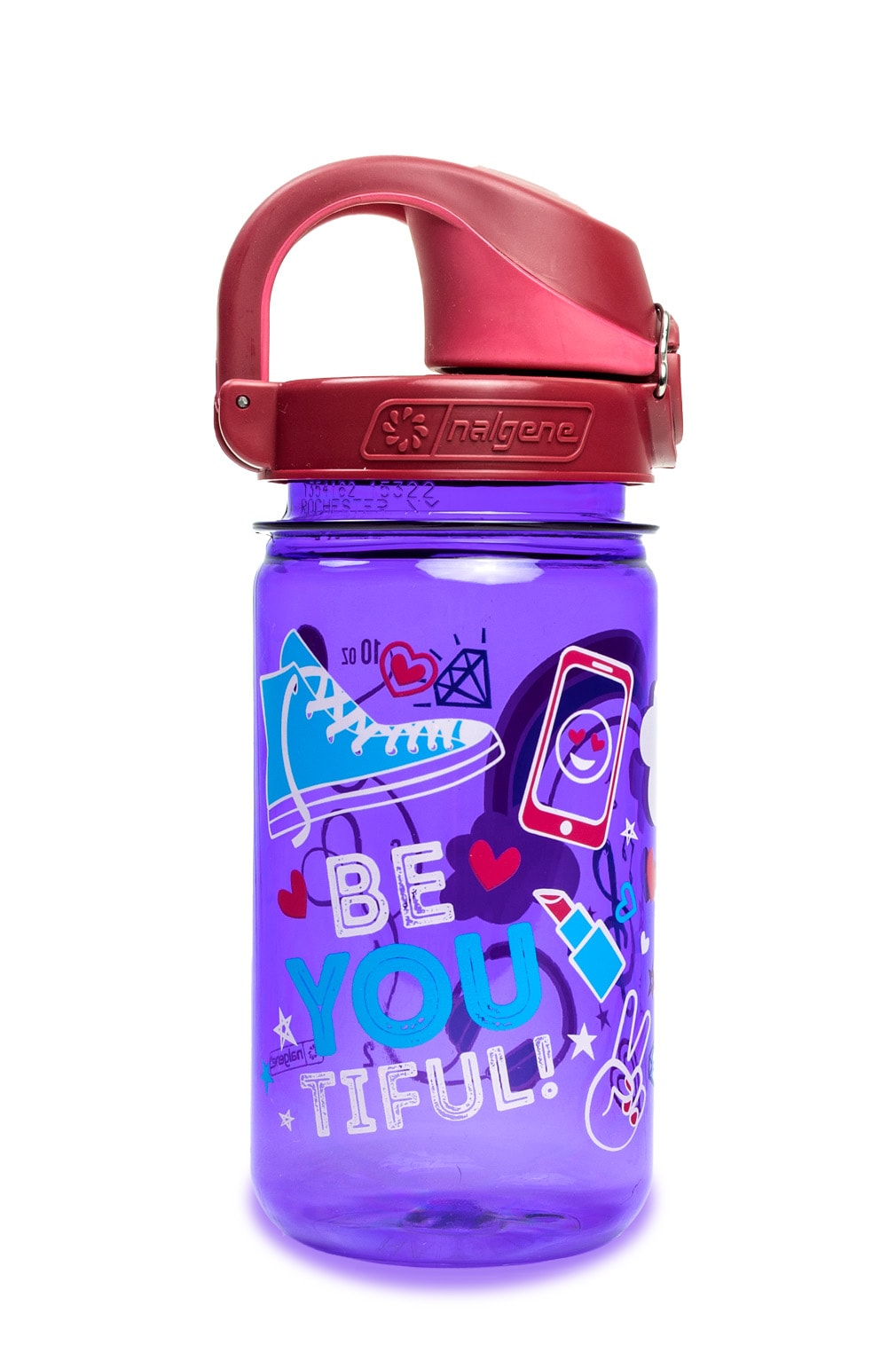 Nalgene product view: 12oz On-The-Fly Kids Lock-Top Bottle with Graphics O5 — 12oz On-The-Fly Kids Lock-Top Bottle with Graphics