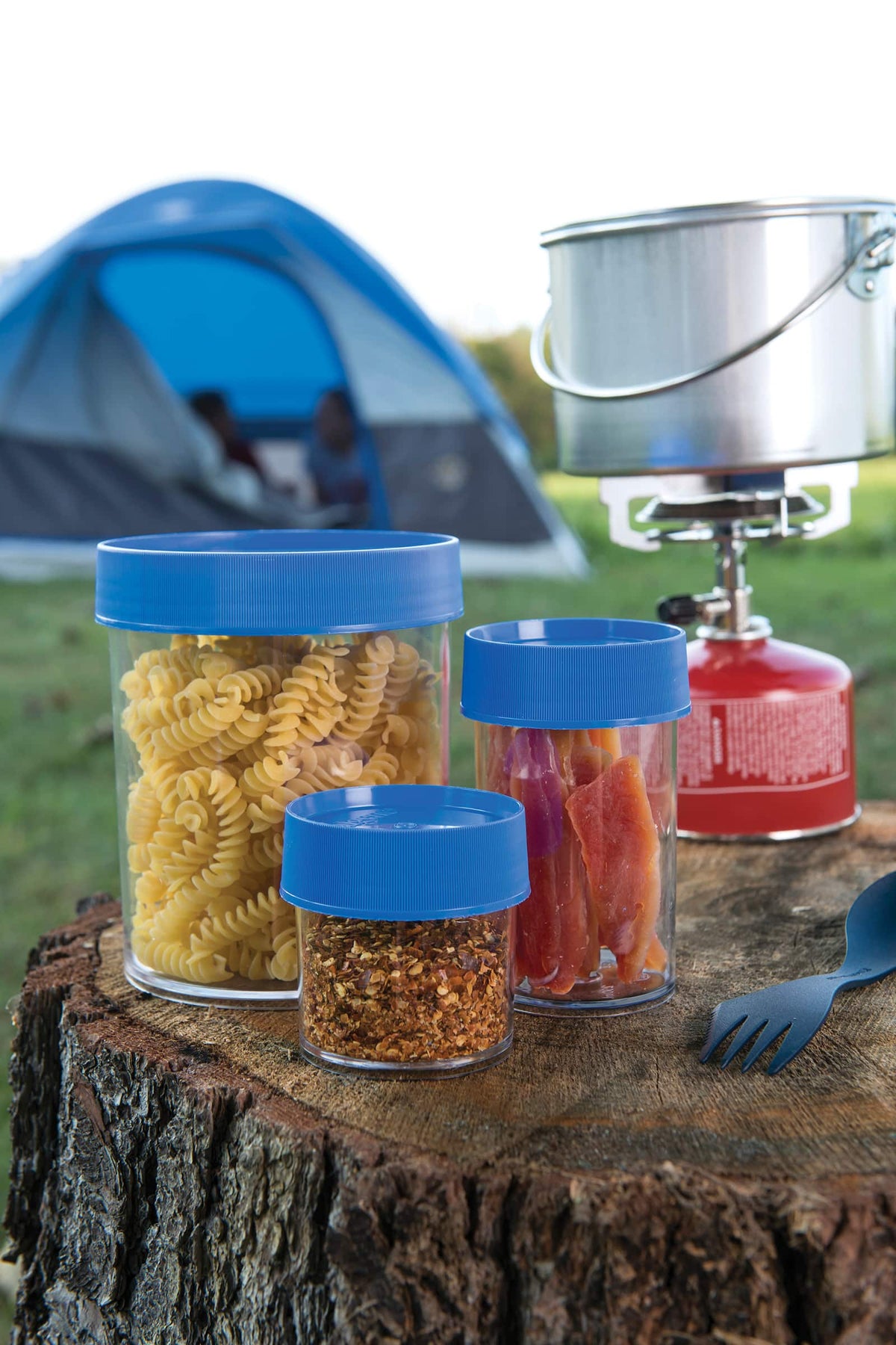 Nalgene product image: 8oz Storage Jar – Blue Lid U9 — 8oz Storage Jar – Blue Lid