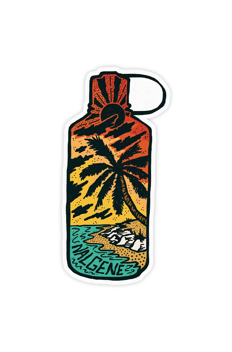 Nalgene product view: Tropical Narrow Mouth Sticker X4 — Tropical Narrow Mouth Sticker