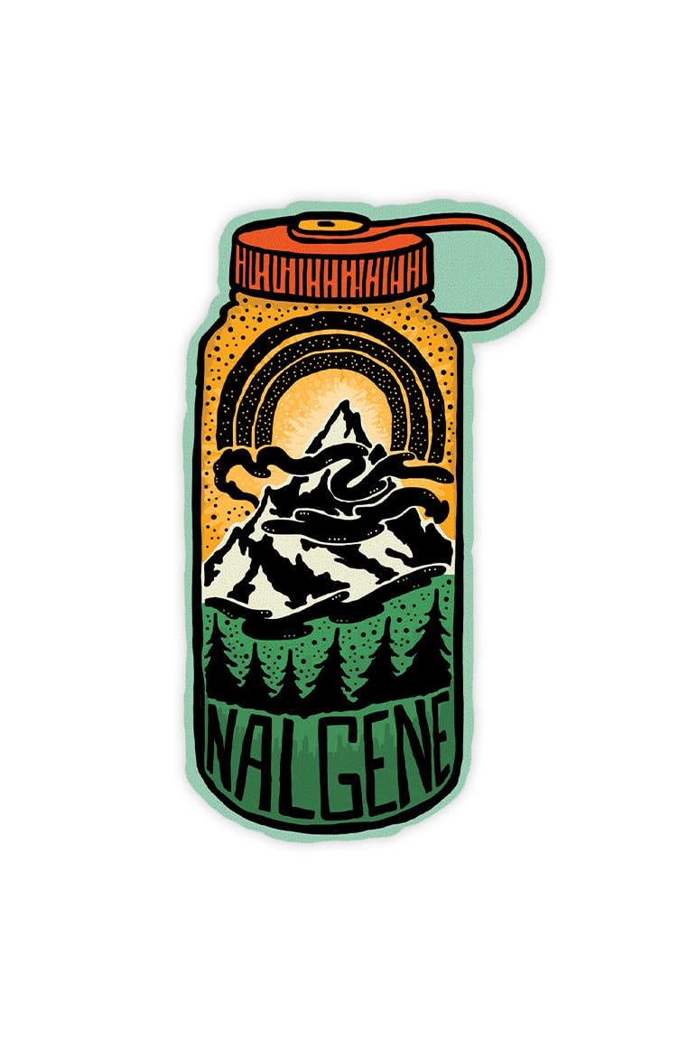 Nalgene product view: Mountain Peak Sticker W6 — Mountain Peak Sticker