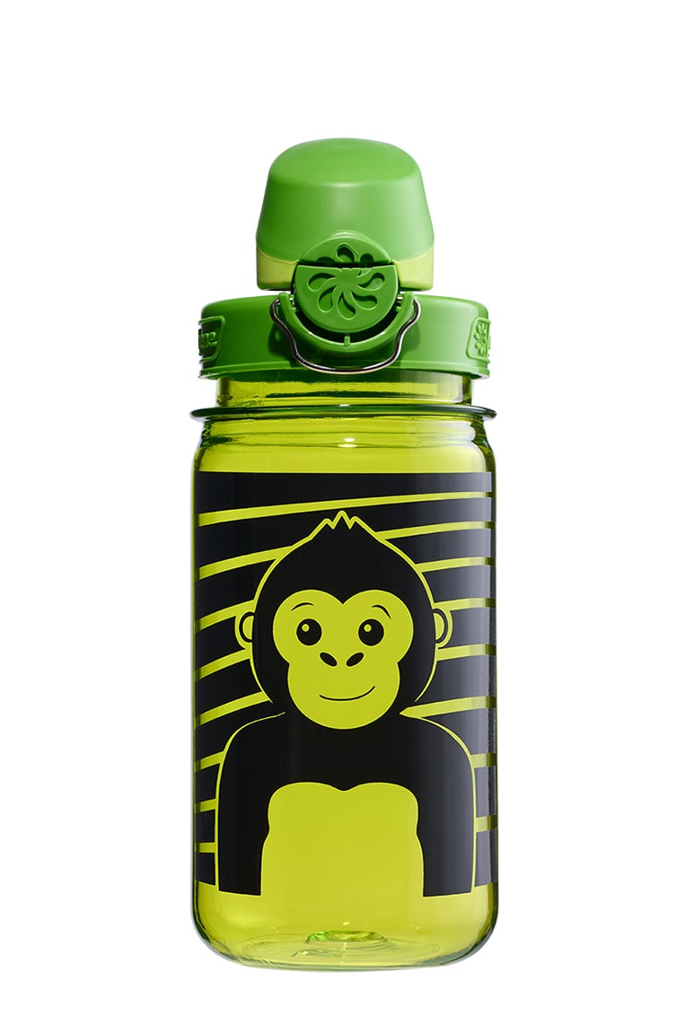 Nalgene product view: 12oz On-The-Fly Kids Lock-Top Bottle with Graphics N1 — 12oz On-The-Fly Kids Lock-Top Bottle with Graphics