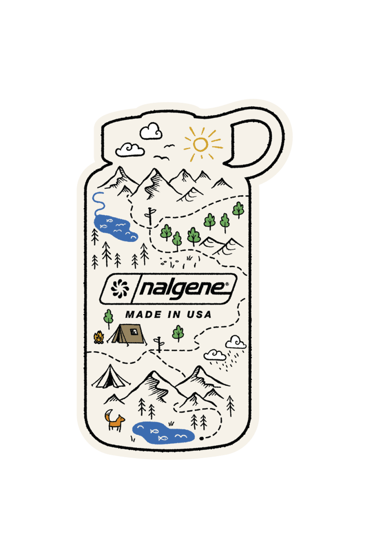 Nalgene Bottle Map Sticker — Nalgene Bottle Map Sticker K2