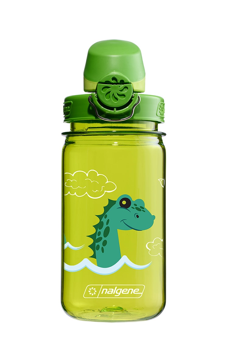 Nalgene product view: 12oz On-The-Fly Kids Lock-Top Bottle with Graphics N1 — 12oz On-The-Fly Kids Lock-Top Bottle with Graphics
