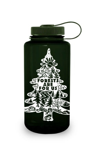 Nalgene product image: 32oz Wide Mouth “Public Lands: Forests Are for Us” Bottle Q5 — 32oz Wide Mouth “Public Lands: Forests Are for Us” Bottle